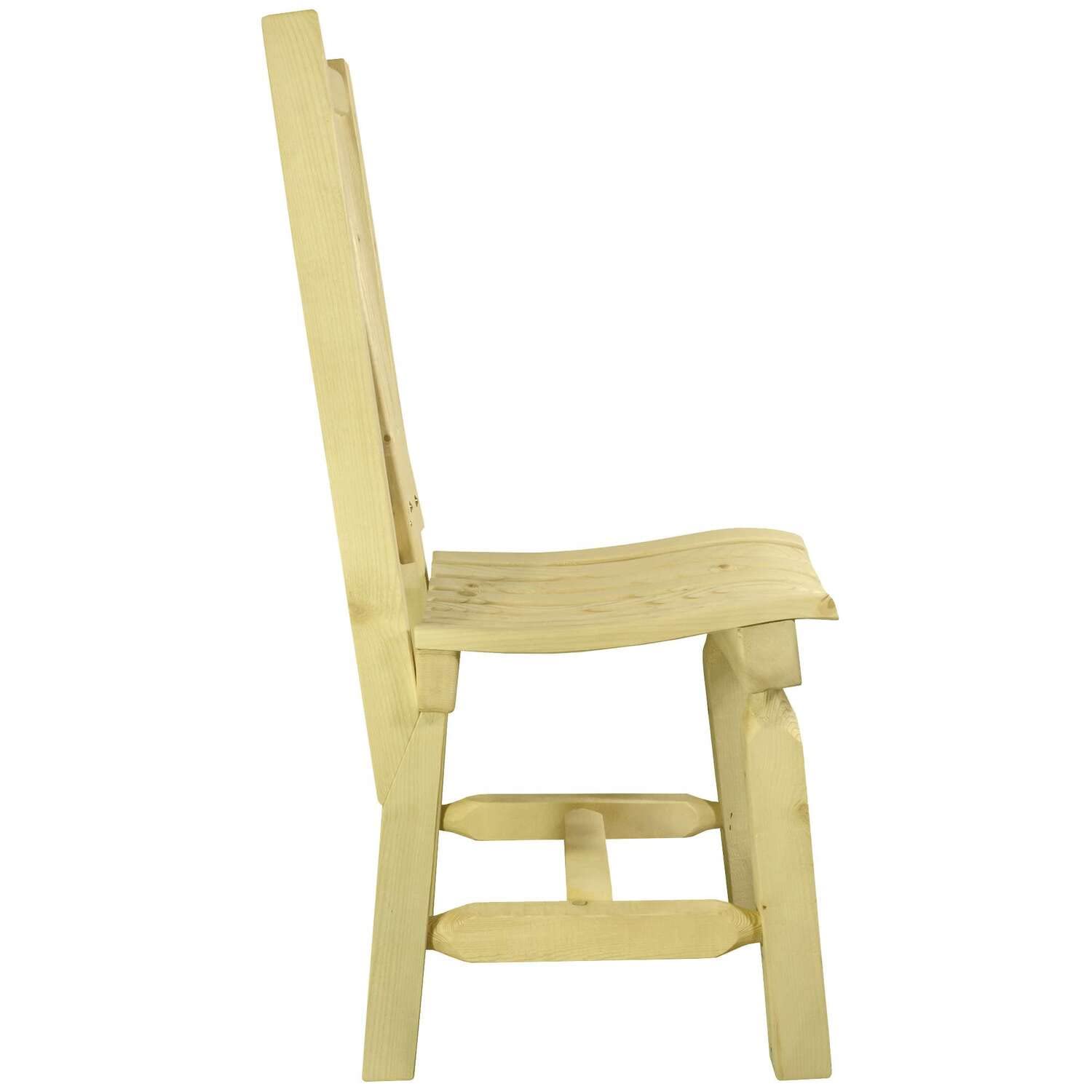 Montana Woodworks Homestead Collection Outdoor Patio Chair - Solid Wood, Weather-Resistant Clear Finish for Garden, Deck, or Backyard Relaxation