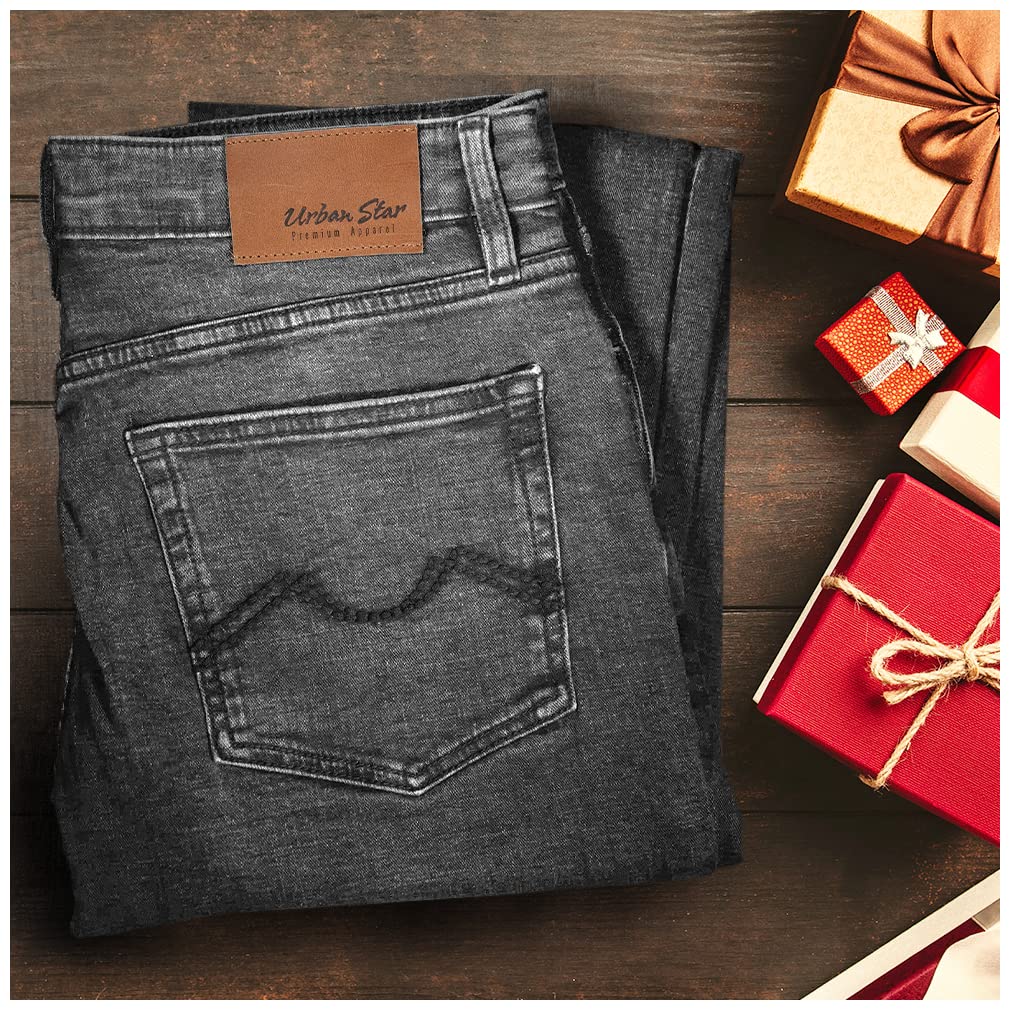 Slim Fit Stretch Men's Jeans - Comfortable Tapered Denim Pants for Casual & Work Wear | Perfect for Office, Dating & Everyday Outfits