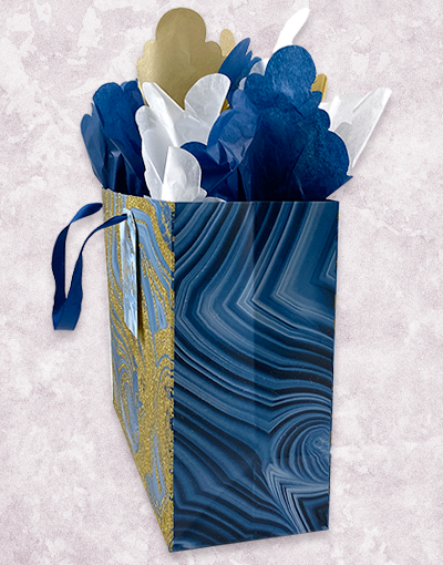 Premium Blue Agate Gemstone Gift Bags - Elegant Handmade Jewelry Pouches for Necklaces, Rings & Bracelets - Perfect for Birthdays, Weddings & Special Occasions