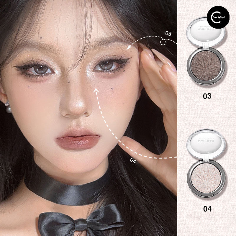 CCSHEER Starlight Highlighter & Sculpting Powder - Face Contour Makeup for Cheekbones & Nose - Perfect for Night Out, Photography & Special Occasions