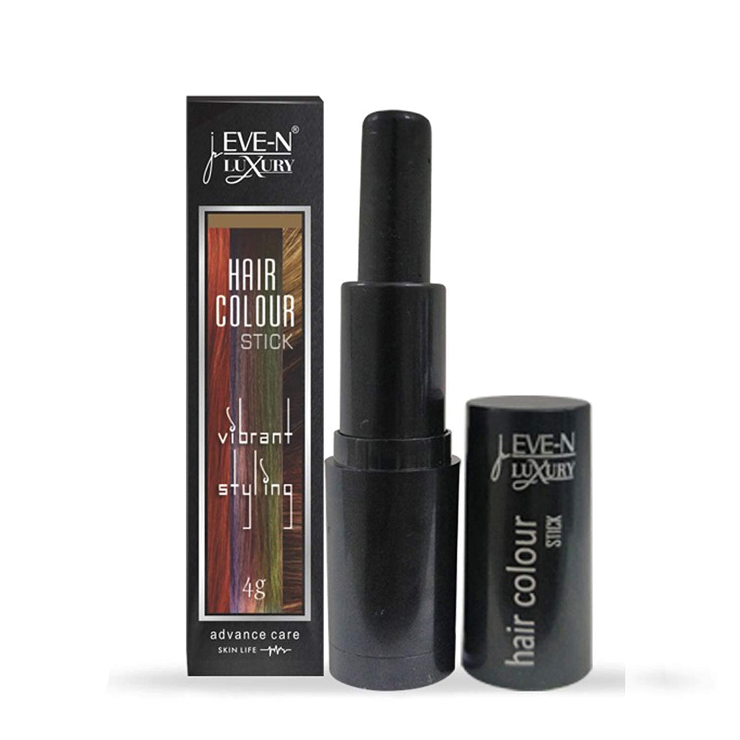 EVE-N Black Hair Color Touch Up Stick 4G | Temporary Hair Dye for Gray Coverage | Quick & Mess-Free Root Concealer | Perfect for Travel, Work & Everyday Use