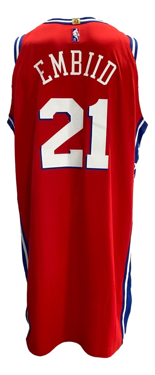 Authentic Joel Embiid Philadelphia 76ers Game-Worn Jersey from May 8, 2022 vs Miami Heat - Fanatics Certified with LOA - Perfect for NBA Memorabilia Collectors and 76ers Fans Display