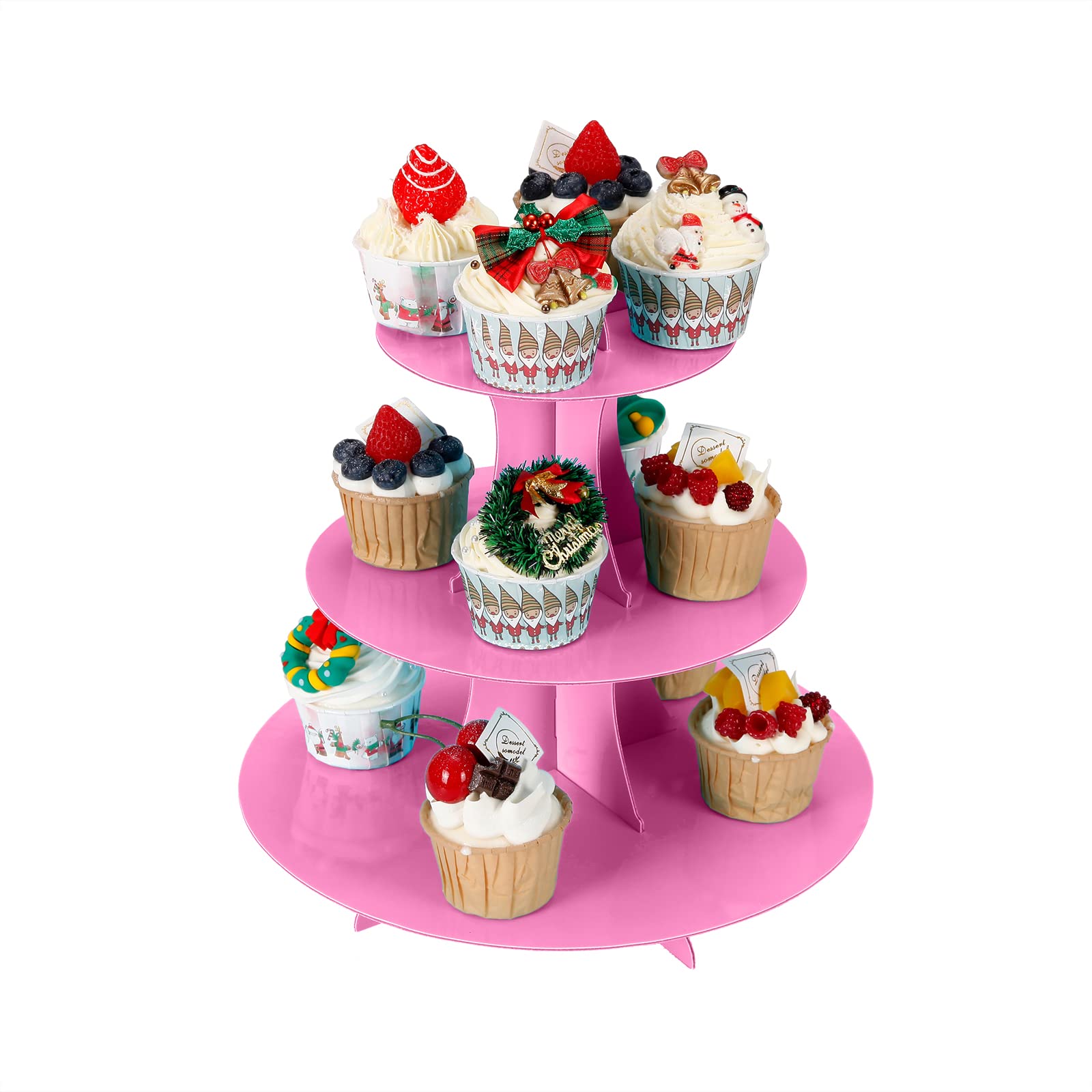 2-Pack 3-Tier Cupcake Stand Holder - 12