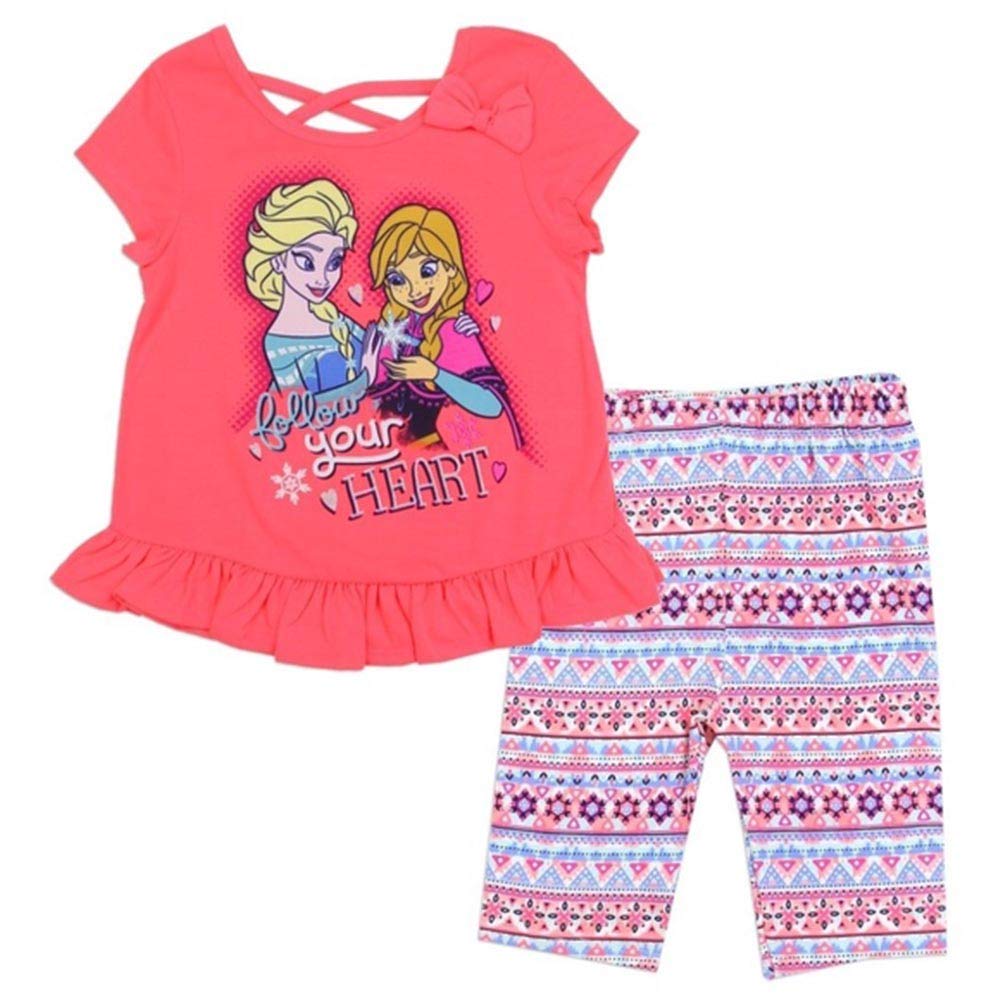 One Left! Size 4 Frozen Bike Short Set in Coral Pink - Follow Your Heart for Kids' Outdoor Adventures & Playdates