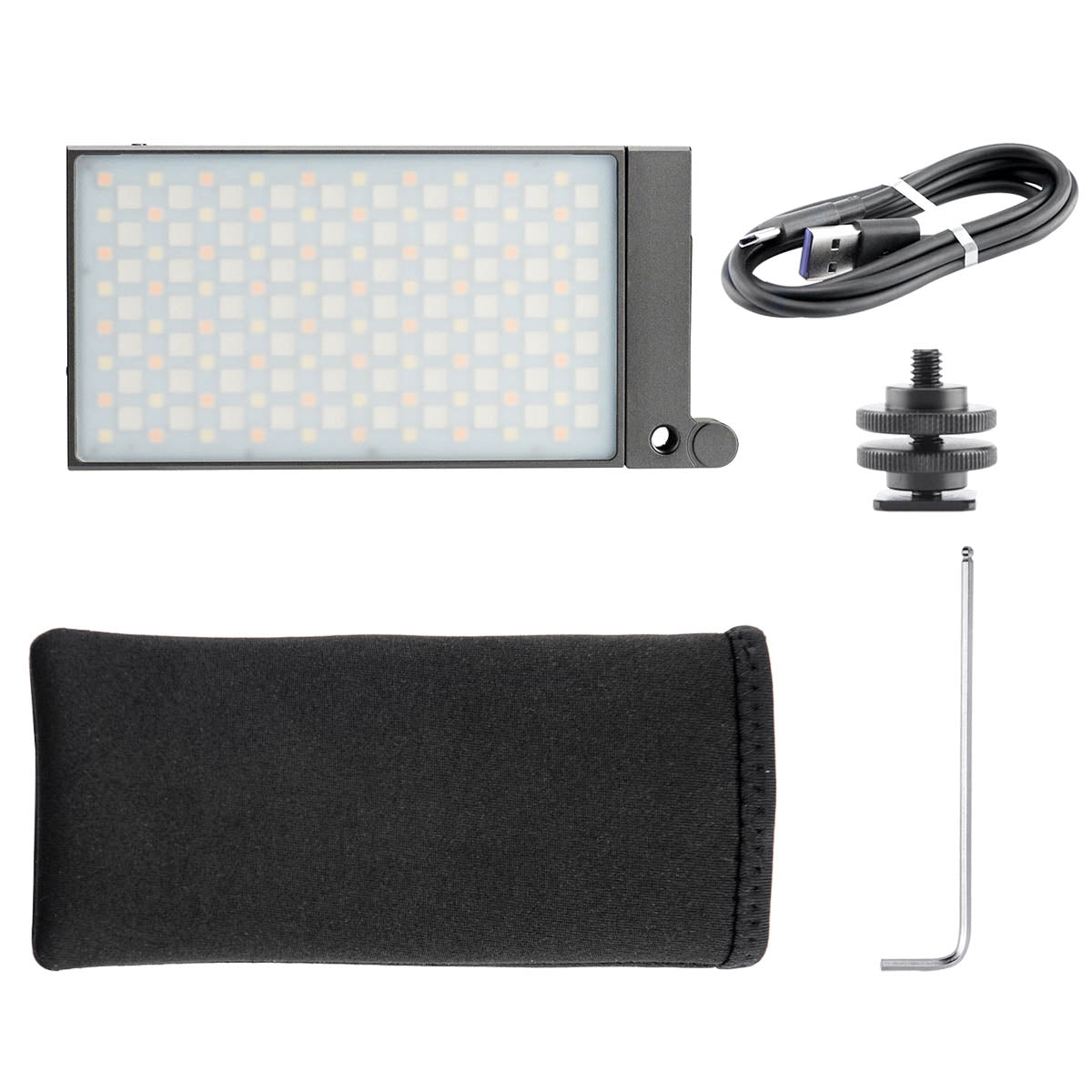 Godox M1 RGB & CCT Pocket-Sized LED Light Panel - Full Color Adjustable, 3200K-6500K, Dimmable for Photography, Videography & Content Creation (Grey) - Perfect for YouTube, TikTok, Vlogging & On-the-Go Lighting