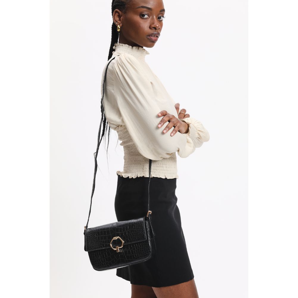 Ryerson Genuine Leather Crocodile Embossed Crossbody Bag for Women - Stylish & Durable Handbag for Daily Use, Work, Travel, and Special Occasions