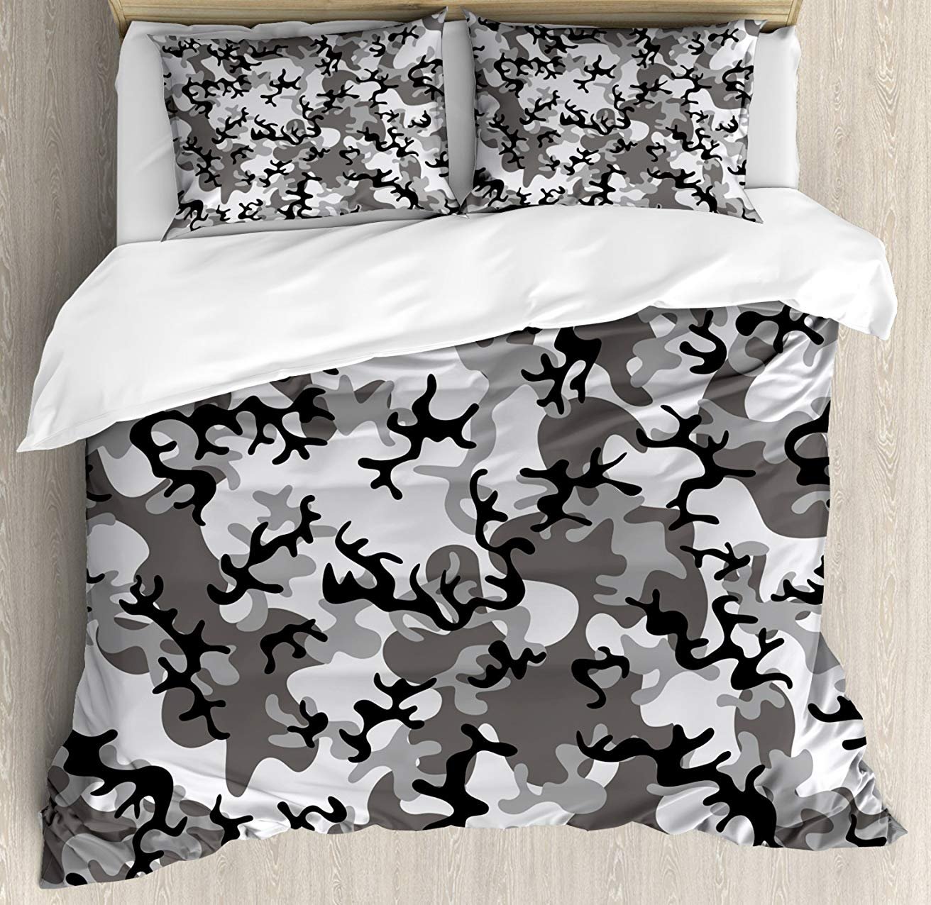 Camo 3-Piece Queen Bedding Set - Soft Comforter, Duvet Cover & 2 Pillowcases - Kids, Teens & Adults - Camouflage Design for Cozy Bedroom Decor - Perfect for Hunting Enthusiasts & Outdoor Lovers