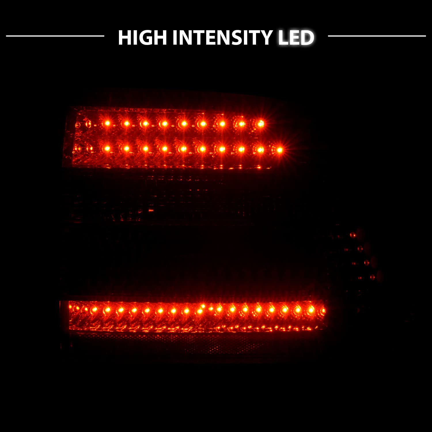 AmeriLite Red Clear LED Tail Lights Pair for Porsche Cayenne SUV - Left & Right Side Replacement - Enhance Visibility & Style for Night Driving & Car Shows