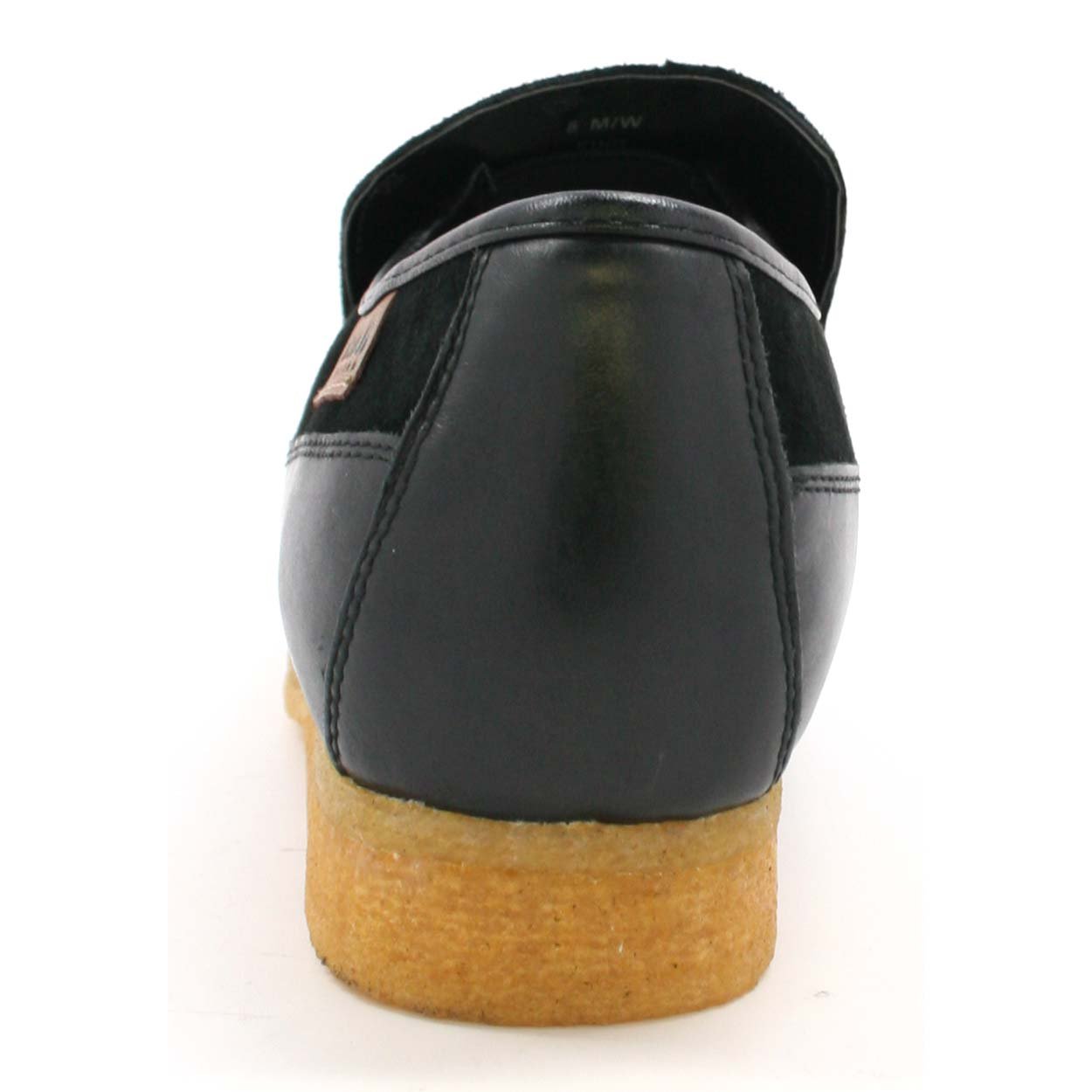 British Collection King Old School Slip-On Black Suede Shoes - Vintage Style Men's Loafers for Casual Wear & Comfortable Everyday Outfits