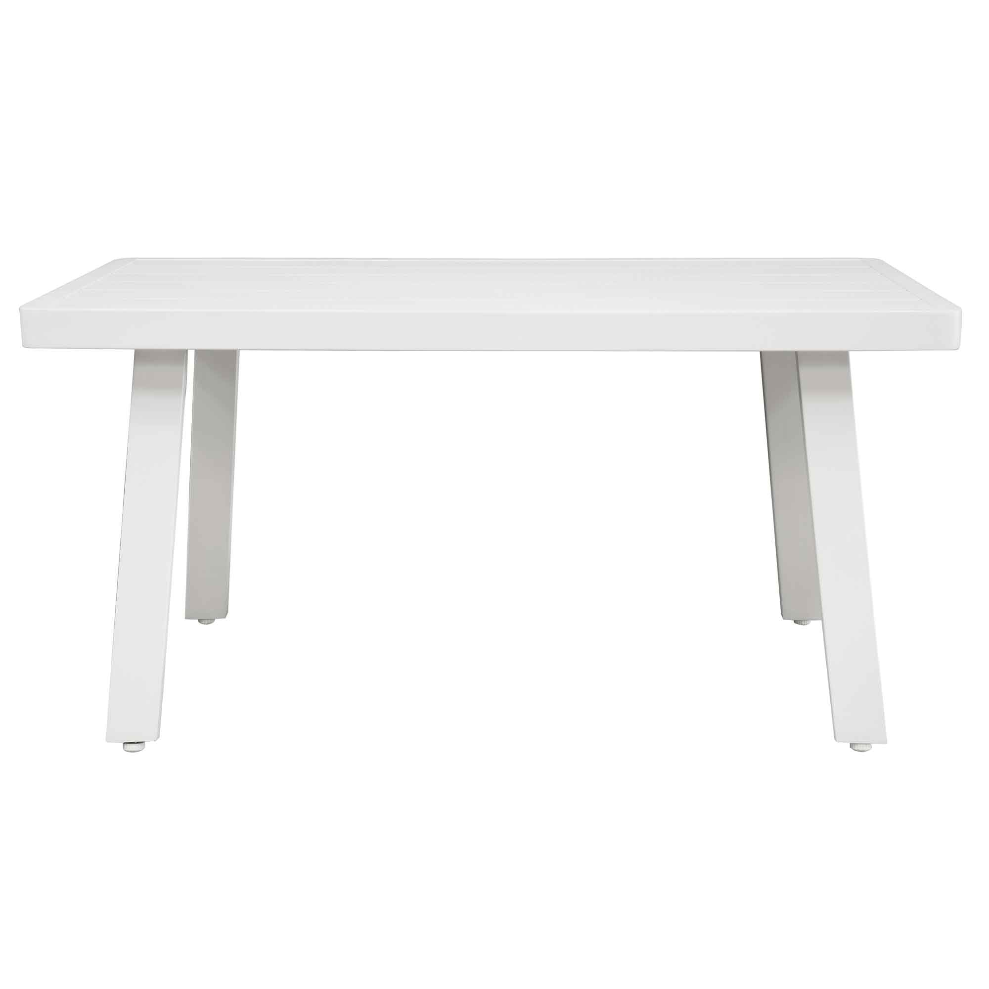 Kyoto 3-Piece Outdoor Corner Sofa Set with Coffee Table - Weather-Resistant White Patio Furniture for Garden, Poolside & Backyard Relaxation