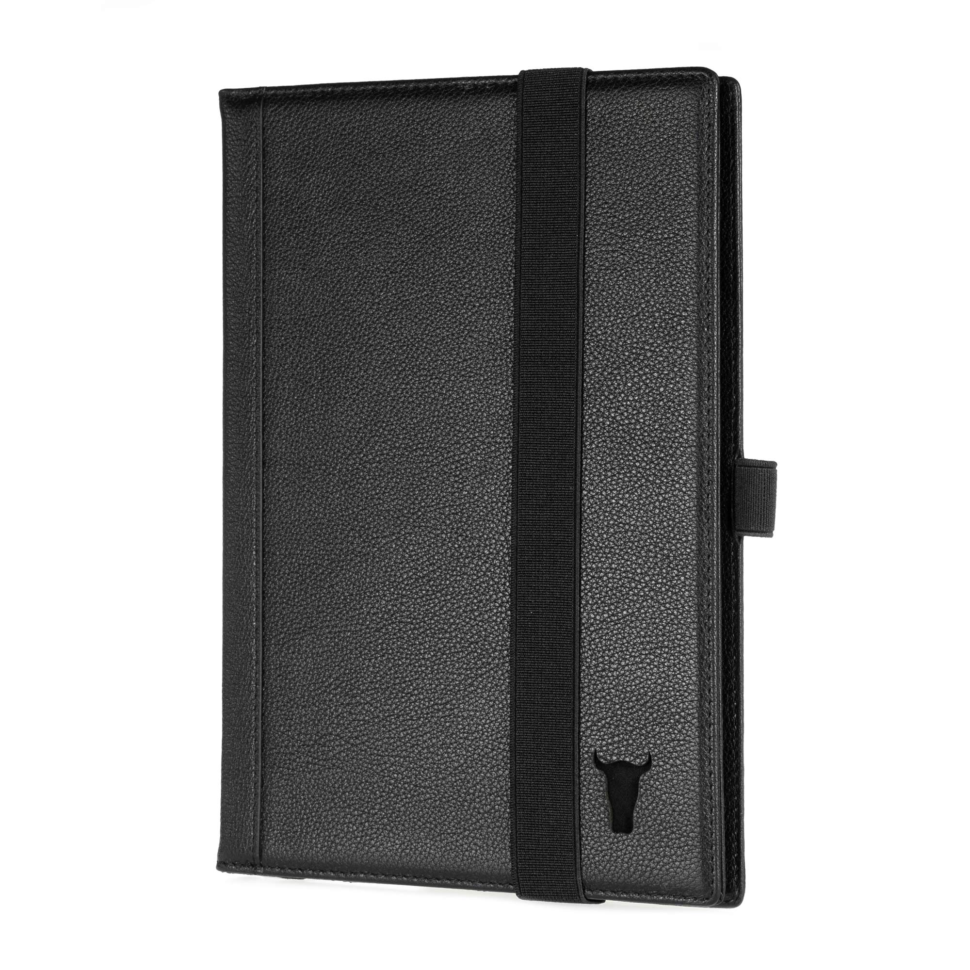TORRO Genuine Leather A4 Notebook Cover with Refillable Lined Paper Pad - 11.7