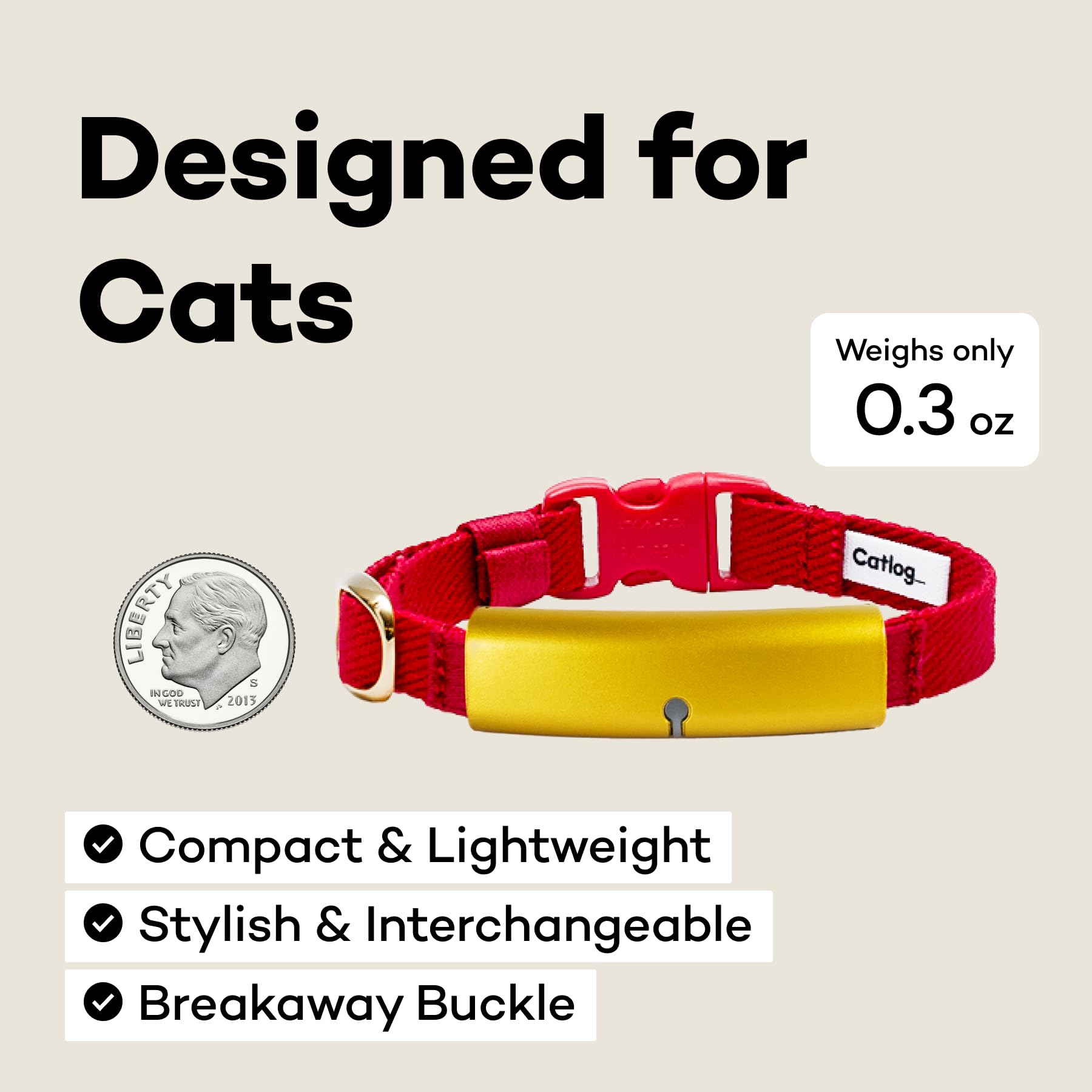 Smart Cat Collar with Breakaway Buckle - Health Tracker for Indoor Cats, Activity Monitoring for Home Safety