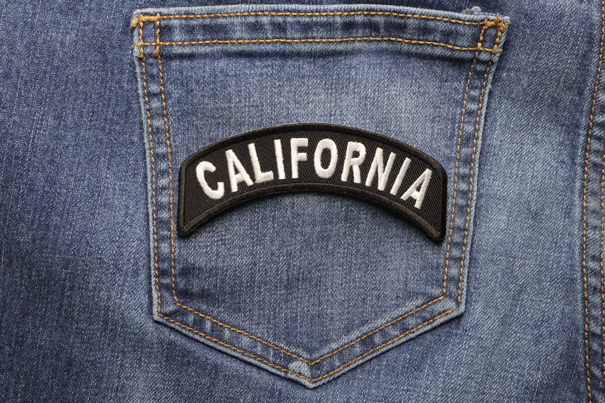 California Patch - 4x1.75 Inch Embroidered Iron-On Applique for Jackets, Hats & Backpacks | State Pride Accessory