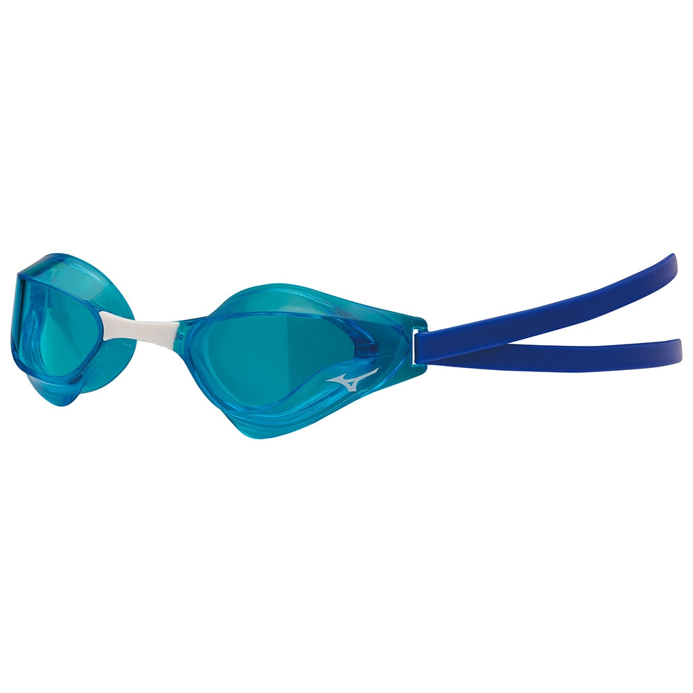 Mizuno GX Sonic Eye J Aqua Blue/Blue - High-Performance Swim Goggles for Competitive Swimming & Training