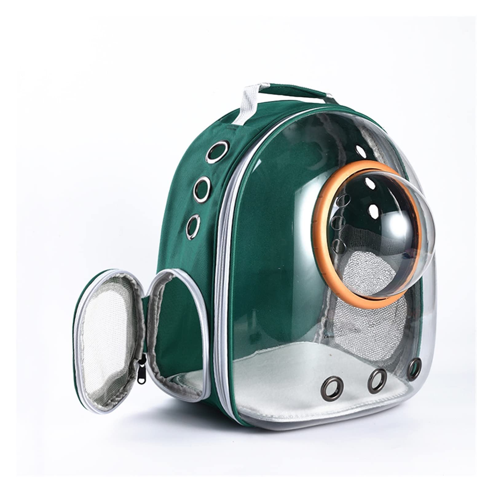 Transparent Cat Backpack Carrier - Foldable & Breathable Pet Travel Bag for Small Dogs & Cats, Outdoor Hiking & Airplane Travel (Green, 35x29x45cm) - Perfect for Vet Visits, Shopping & Daily Adventures