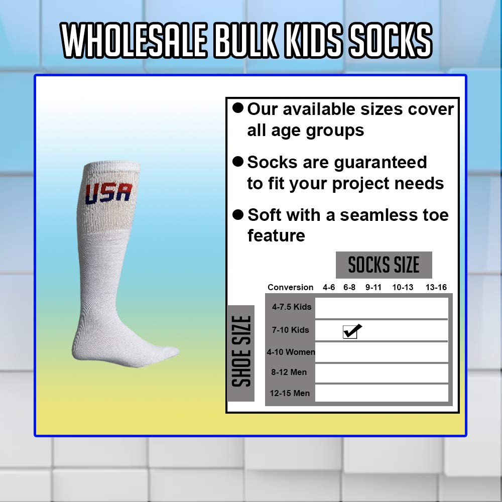 Yacht & Smith USA Pride Wholesale Cotton Socks for Men, Women & Kids - Patriotic American Flag Themed Crew Socks | Perfect for 4th of July, Memorial Day & Independence Day Celebrations