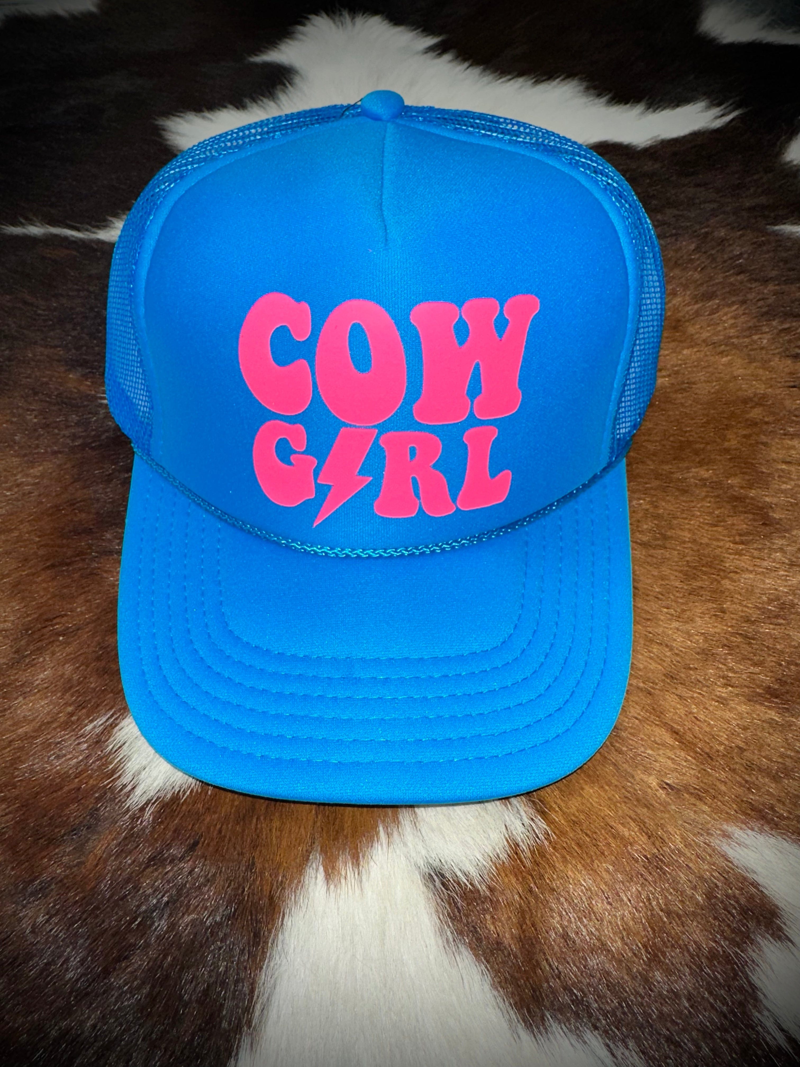 Blue Cowgirls Trucker Hat for Women - Stylish Western Baseball Cap with Mesh Back for Outdoor, Rodeo & Country Music Festivals