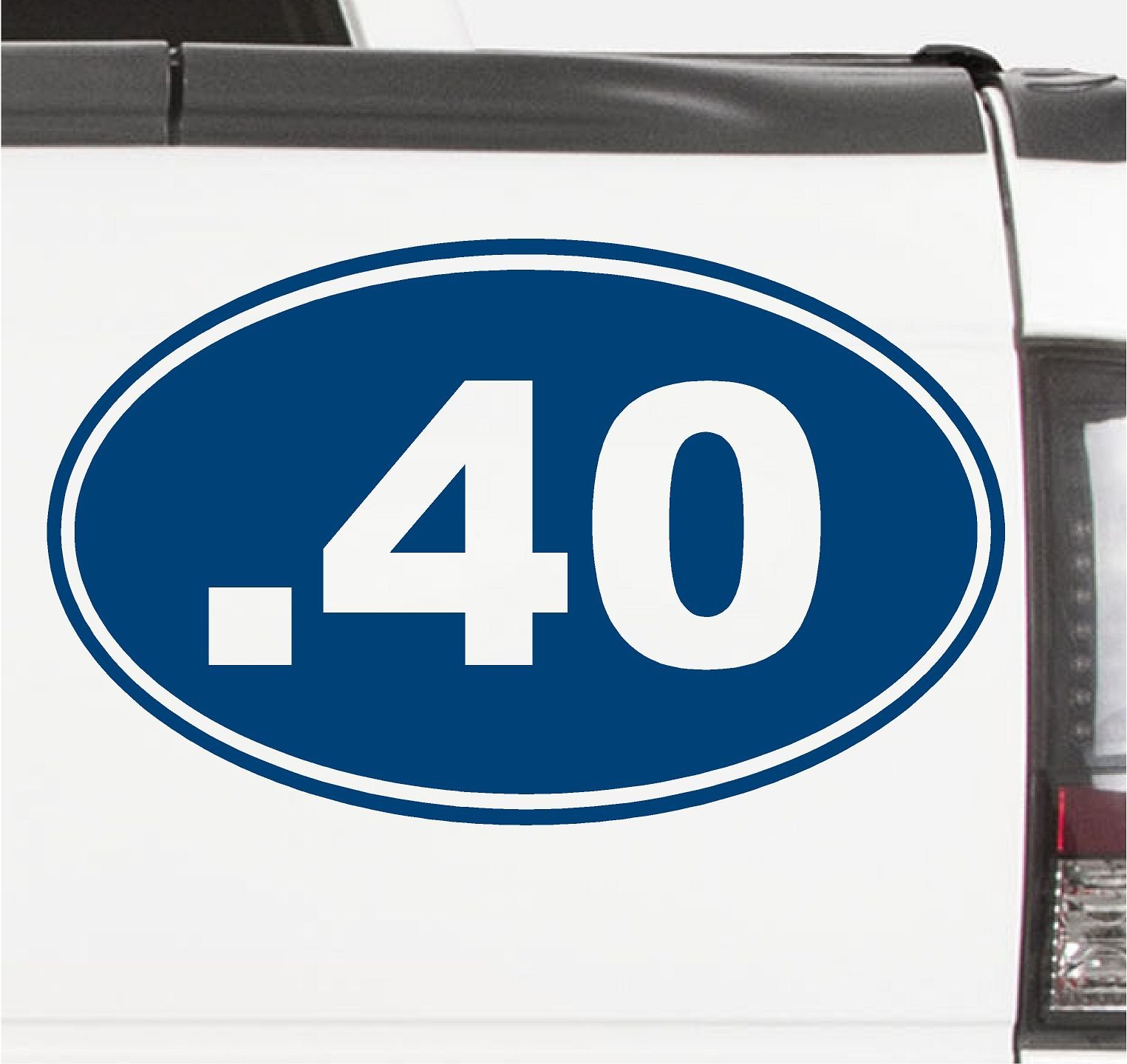 .40 Caliber Gun Ammo Bullet Decal Stickers - 2 Pack (5