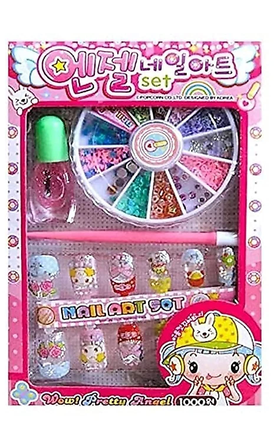 Karic Cute Nail Art Kit for Girls - 48 Colors Kids Nail Polish Set with Glitter, Stickers & Accessories - Perfect Birthday Gift for Girls Ages 6-12 - DIY Nail Salon Party, Sleepover & Spa Day Fun