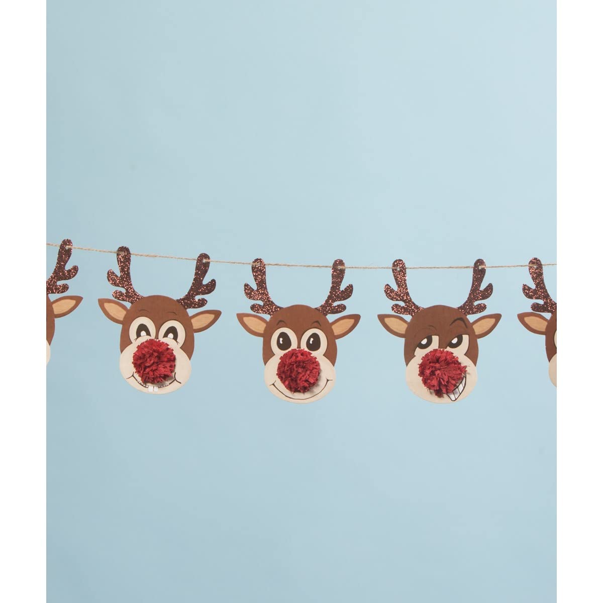 Bethany Lowe Reindeer Games Garland - Christmas Holiday Decor for Fireplace, Tree & Home - Festive Winter Seasonal Decoration