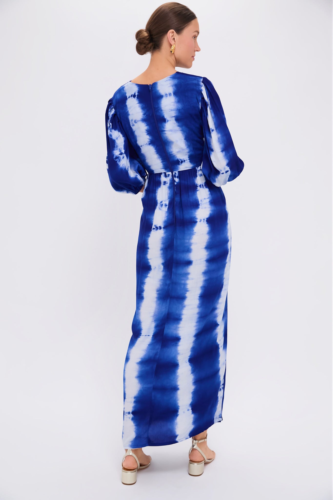 Blue Labake Dress for Women - Elegant Floral Print Summer Dress - Perfect for Beach, Party, and Casual Wear