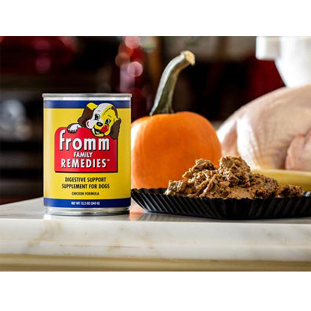 Fromm Family Remedies Digestive Support Supplement for Dogs - Chicken Flavor (12.2oz/345g) | Probiotic & Enzyme Formula for Healthy Digestion, Gas Relief & Stomach Comfort - Perfect for Sensitive Stomachs & Mealtime Support