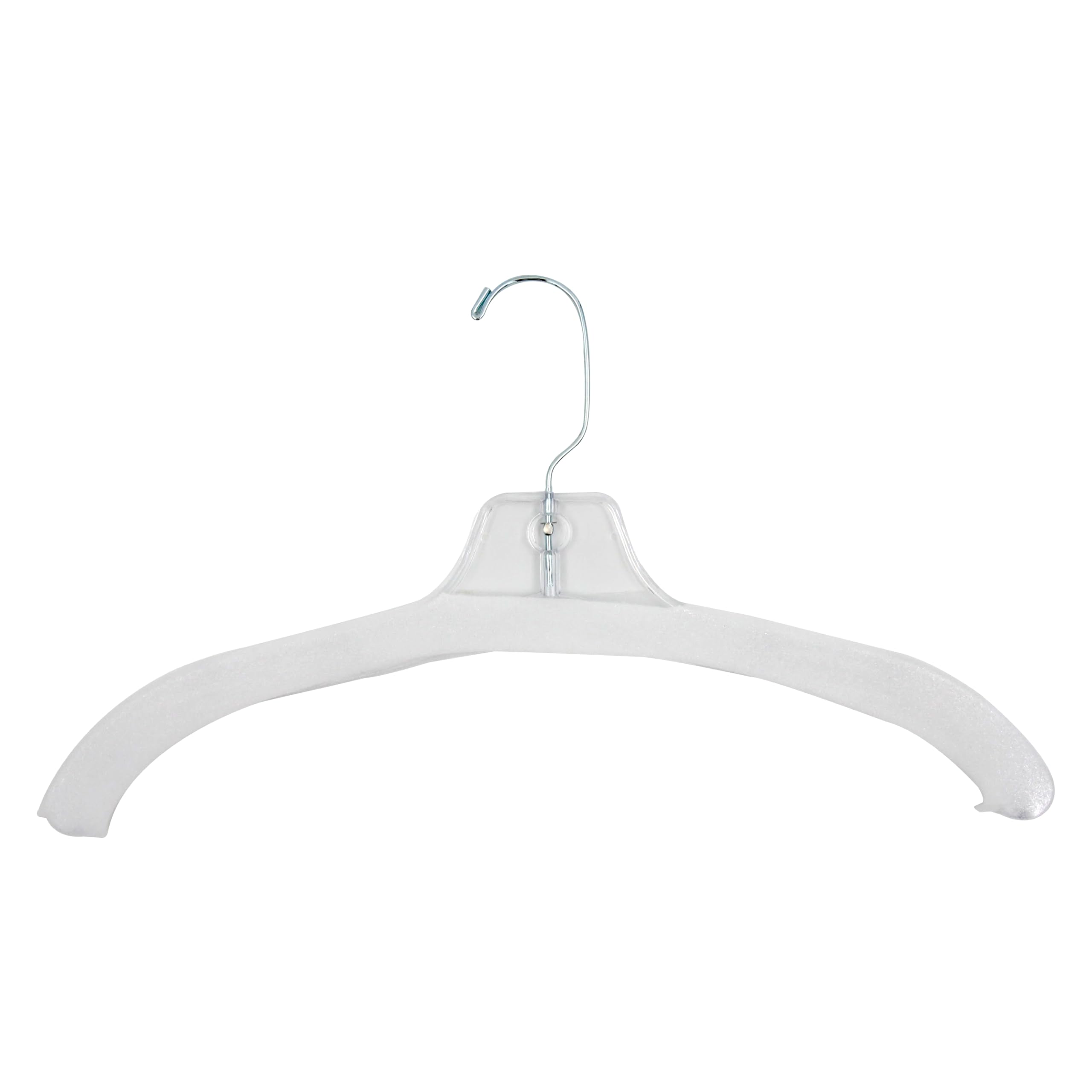 SSWBasics White Foam Hanger Covers - Pack of 100, Padded Hanger Protectors for Plastic Dress Hangers, Non-Slip Hanger Covers for Clothes Storage - Perfect for Thrift Stores, Retail Shops & Home Closet Organization