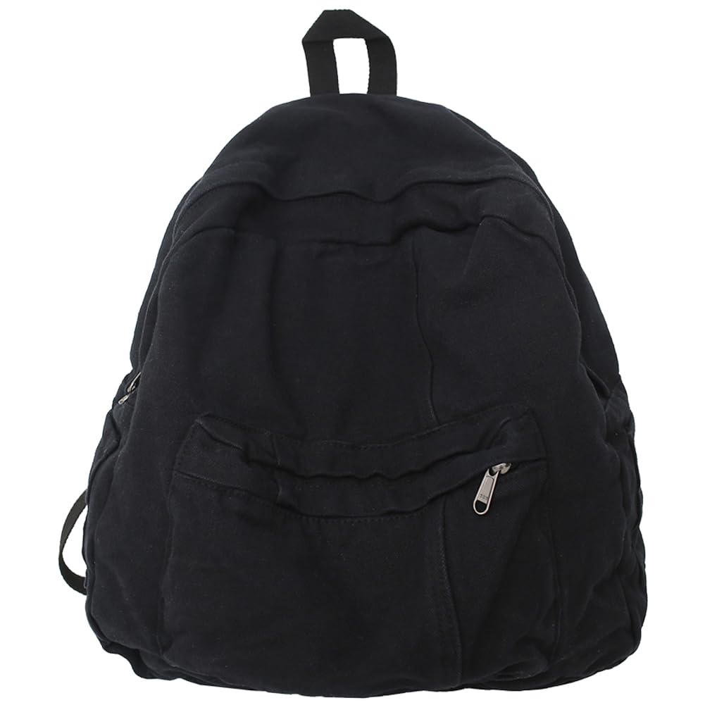 DKIIL NOIYB Canvas Backpack - Lightweight Laptop Backpack for Women & Men, Travel Daypack with Contrasting Colors, Grunge Aesthetic & Classic Design - Perfect for School, Work, Commuting & Outdoor Adventures