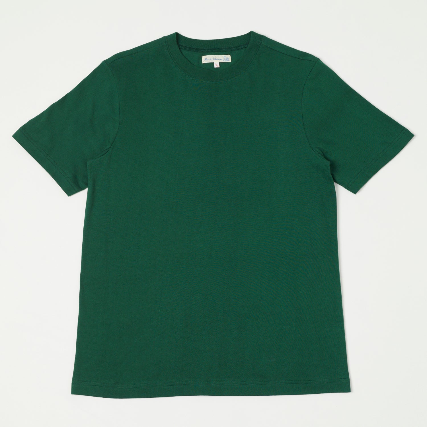 Vintage-Style Merz b. Schwanen 1940s Classic Green Crew Neck T-Shirt | Retro Cotton Tee for Men | Casual Wear & Everyday Outfits