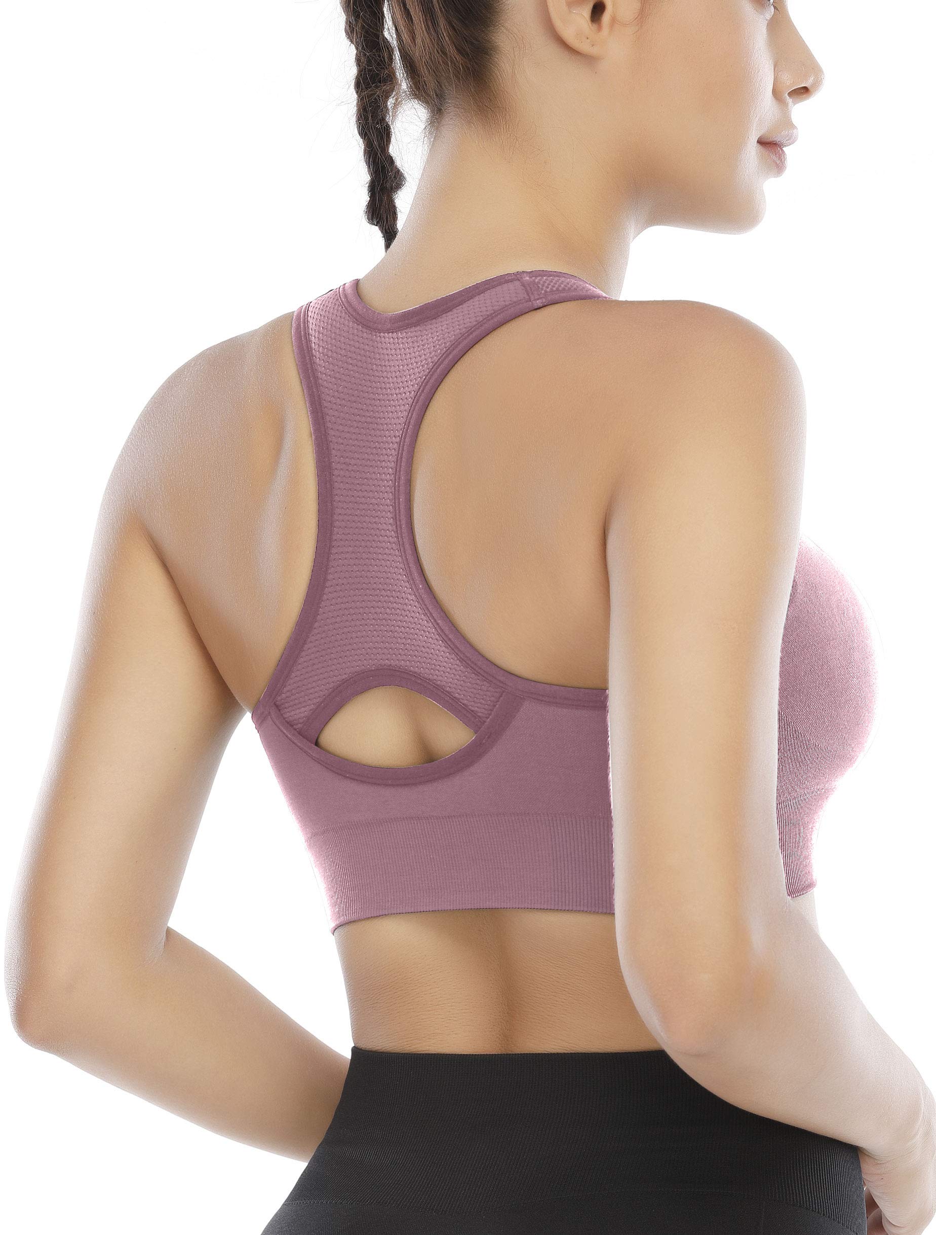 Heathyoga High Impact Sports Bras for Women - High Support Padded Workout Bra with Racerback Design - Perfect for Yoga, Running, Gym & High-Intensity Training
