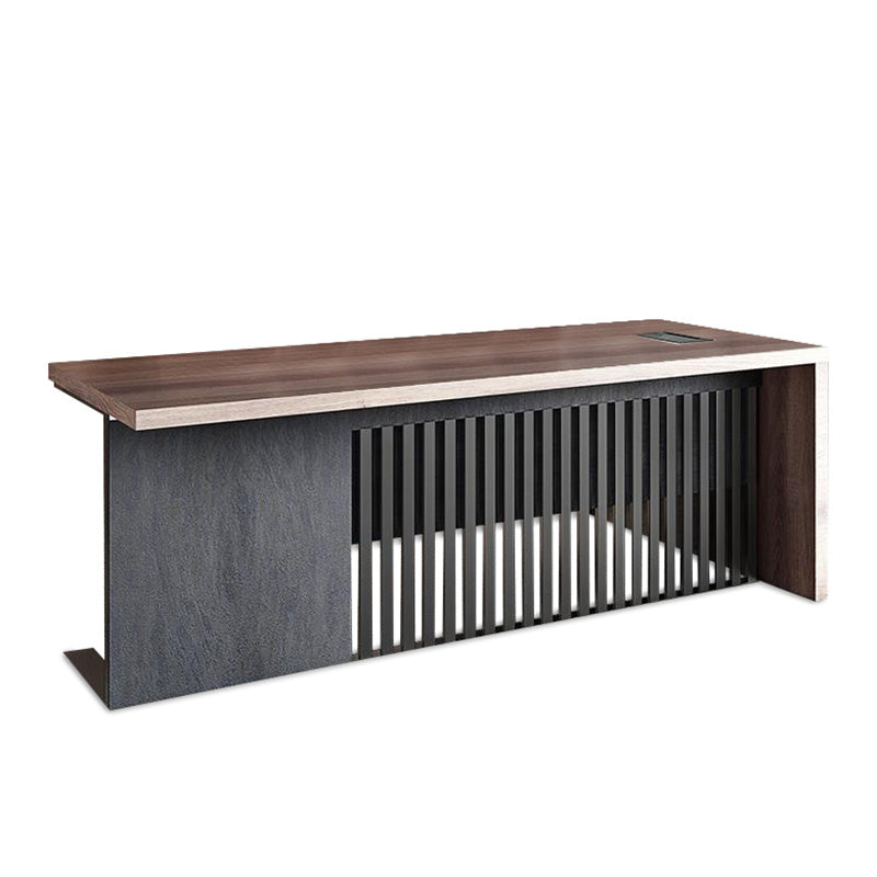 AFTAN BLACK HAWK Limited Edition Executive Desk with Pedestal & Left Mobile Return - 180cm Warm Oak & Black Finish - Premium Office Furniture for Home & Business Workspaces