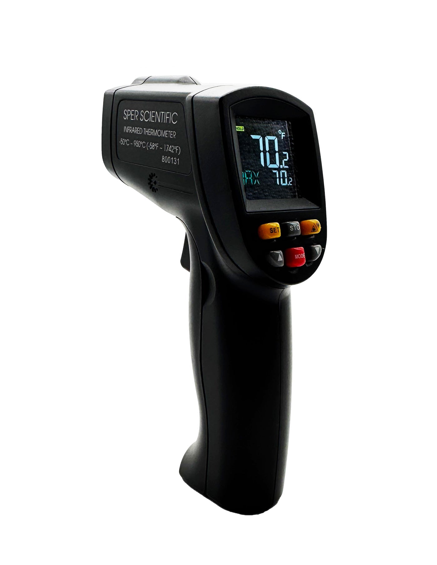 Non-Contact Infrared Thermometer with Laser Sight -50°F to 1742°F (-46°C to 950°C) High Accuracy 12:1 D/S Ratio, Color LCD Display for Industrial, HVAC, Cooking, and Home Use