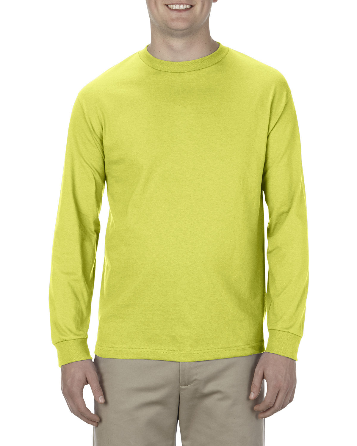 Alstyle AL1304 Men's & Women's 100% Cotton Long Sleeve T-Shirt - Soft 6.0 oz Crewneck Tee for Casual Wear, Layering & Everyday Comfort