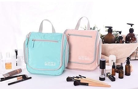 **Keetly Travel Makeup Bag - Waterproof Hanging Toiletry Organizer for Women & Men, Portable Cosmetic Case for Travel, Gym, Camping (Black)**