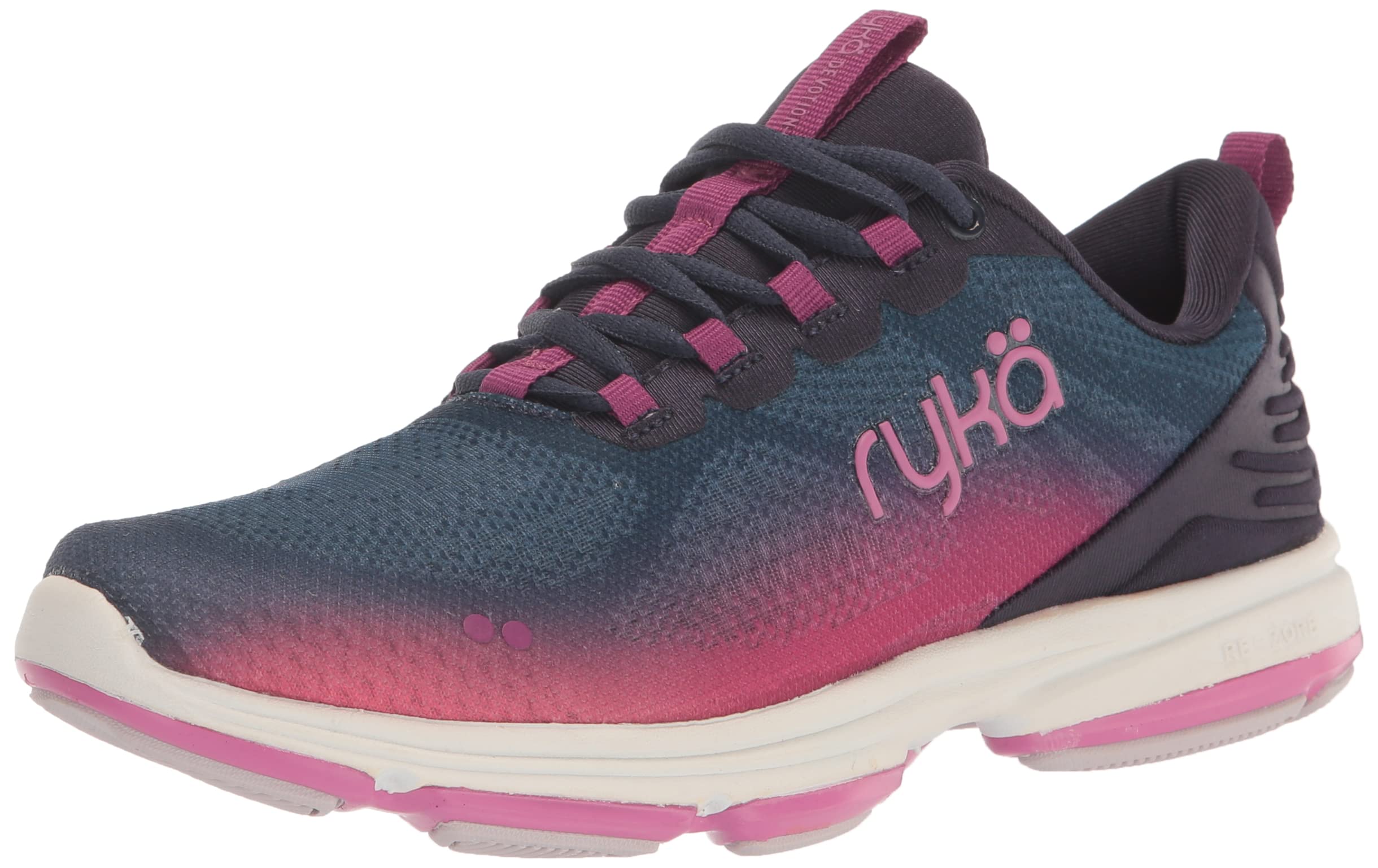 Ryka Women's Devotion Plus 4 Walking Shoes - Navy Blue - Size 6.5 M - Comfortable Athletic Shoes for Women - Perfect for Walking, Jogging & Gym Workouts