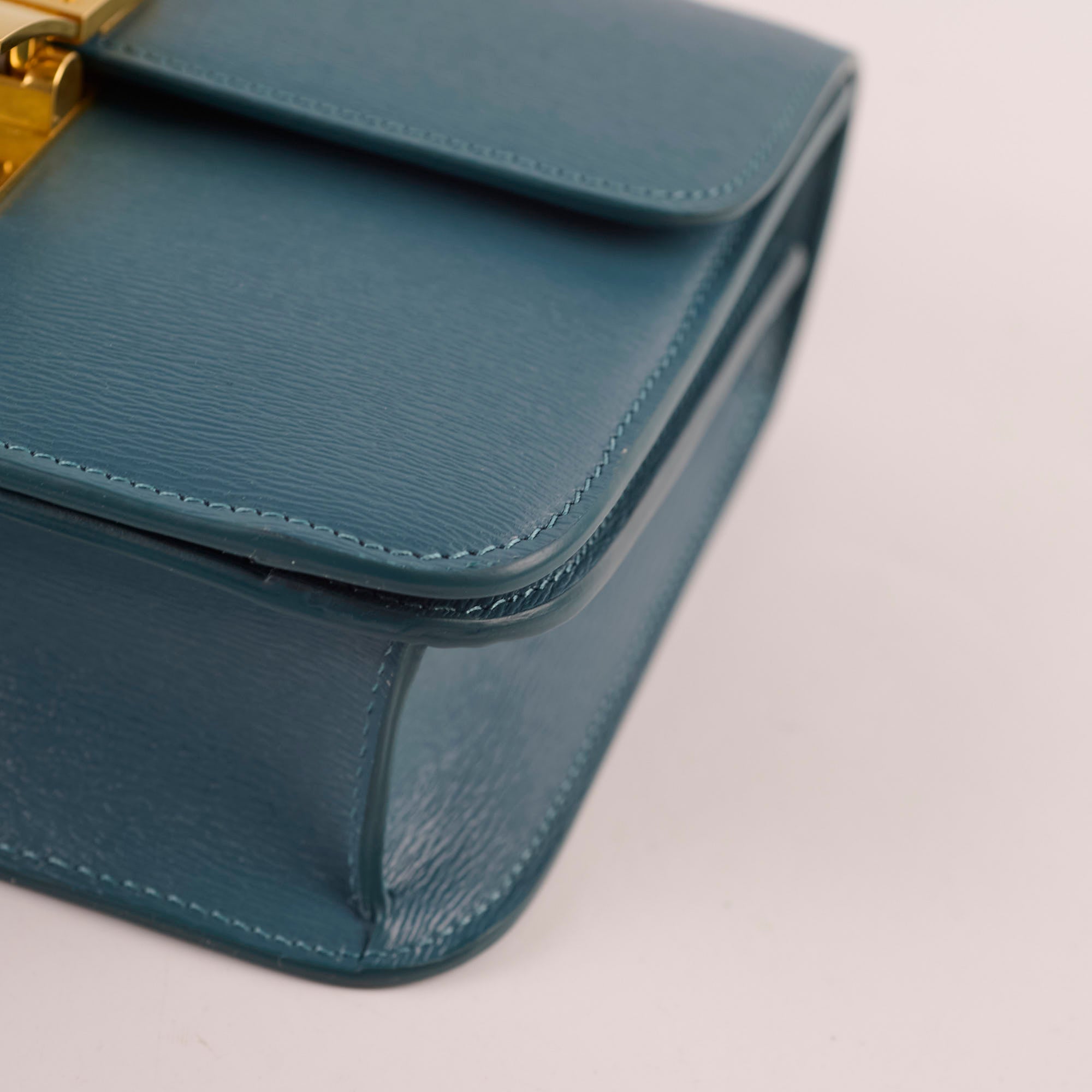 Celine Box Teen Classic Bag Blue - Luxury Leather Crossbody Handbag for Women | Perfect for Work, Travel & Everyday Use