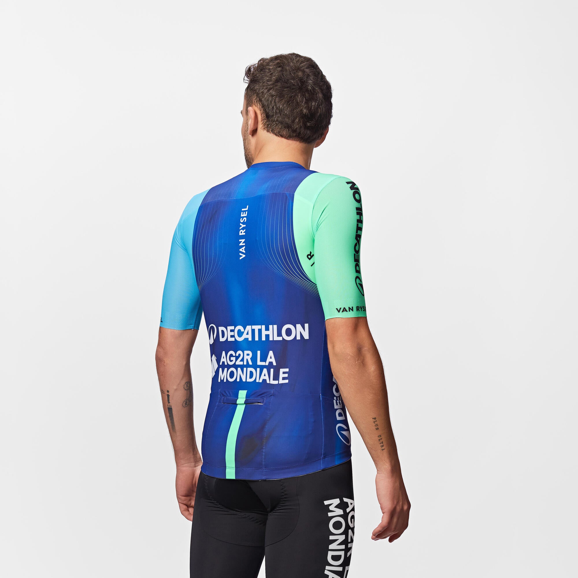 Van Rysel AG2R La Mondiale Team Replica Cycling Jersey - Men's Professional Road Bike Shirt for Training & Racing | Breathable & Lightweight Performance Wear