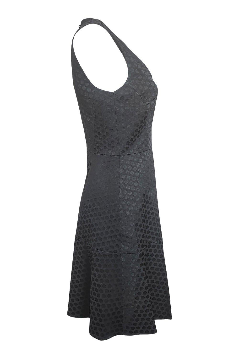 KATE SPADE Black Glitzy Ritzy Bakery Dot Jacquard Dress - Women's Size US 2 (UK 6) | Floral Print Party Dress for Cocktail Events & Date Nights