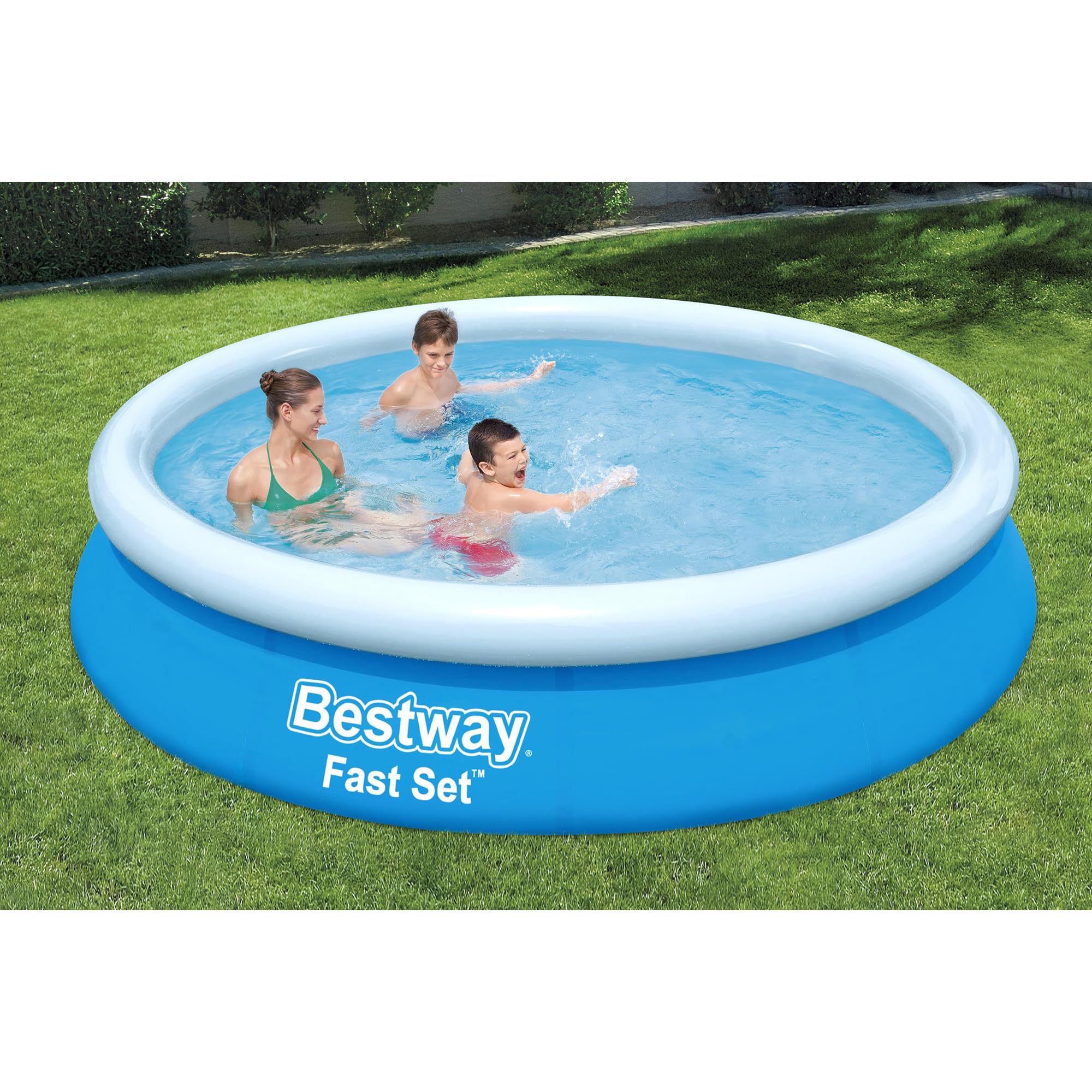 Bestway 57275E Fast Set Up 12ft x 30in Inflatable Above Ground Swimming Pool with 330 GPH Filter Pump - Perfect for Backyard Fun, Family Gatherings & Summer Relaxation