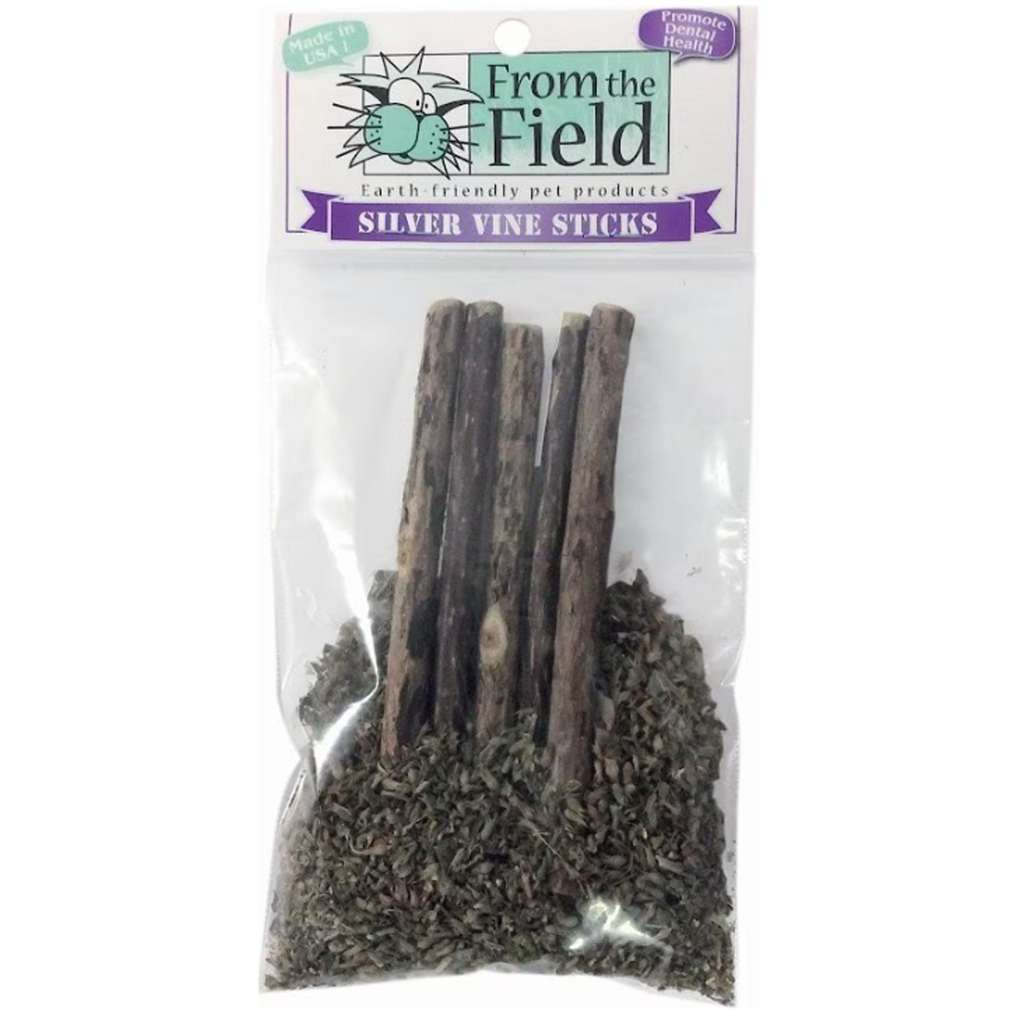 Premium Silver Vine Sticks for Cats - Natural Catnip Alternative (2 oz) - Perfect for Playtime & Dental Health - USA Made Cat Toys