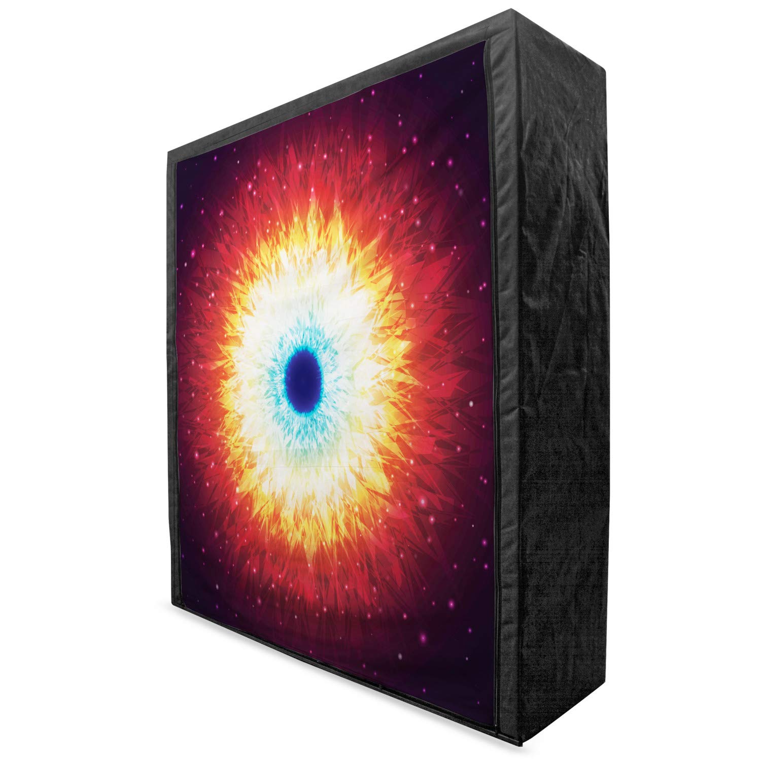 Ambesonne Space-Themed Portable Fabric Wardrobe | Galaxy Starry Sky & Black Hole Design | 59