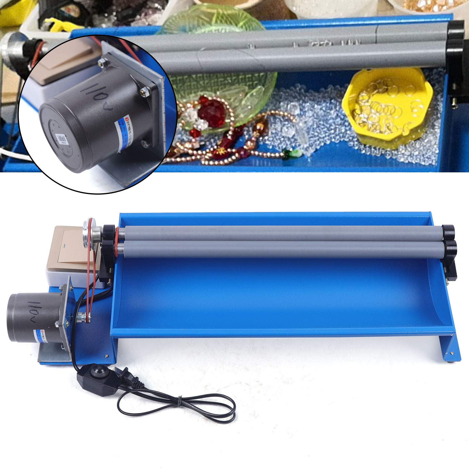 Semi-Automatic Jewelry Beading Machine for 4-10mm Beads - Adjustable Speed Handwork Beader with 35cm/12cm Needles (110V) - Perfect for DIY Jewelry Making, Crafting Necklaces & Bracelets at Home