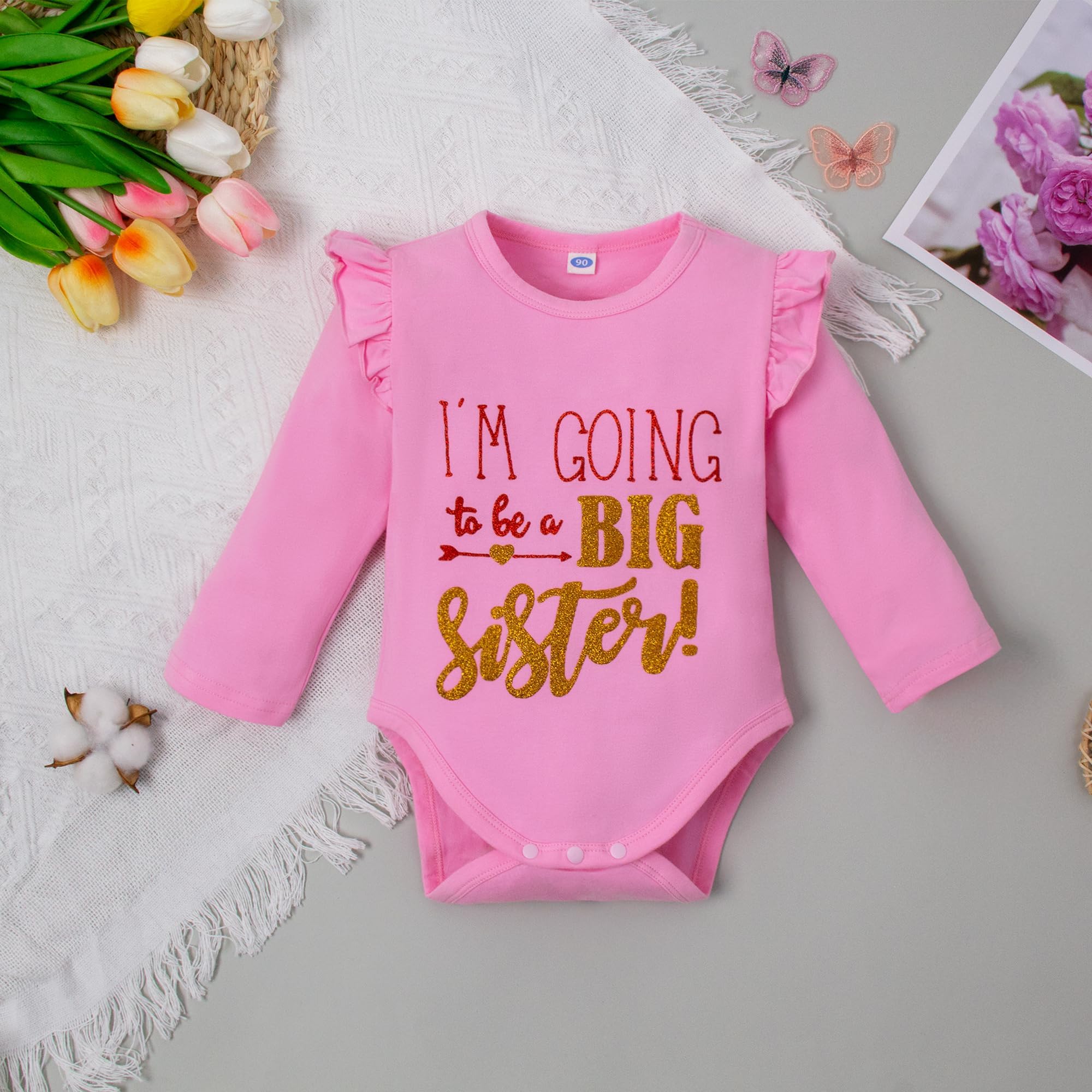 LYSMuch Big Sister T-Shirt for Toddler Girls - Perfect for Sibling Announcement