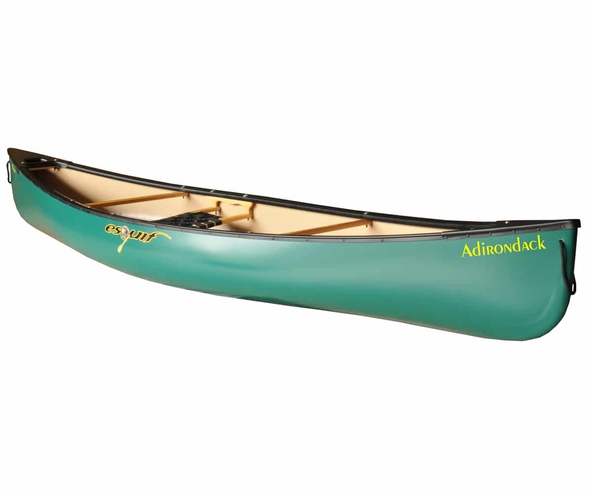 Premium Green Adirondack Canoe with Skid Plate - Durable Outdoor Canoe for Lakes, Rivers & Camping Adventures