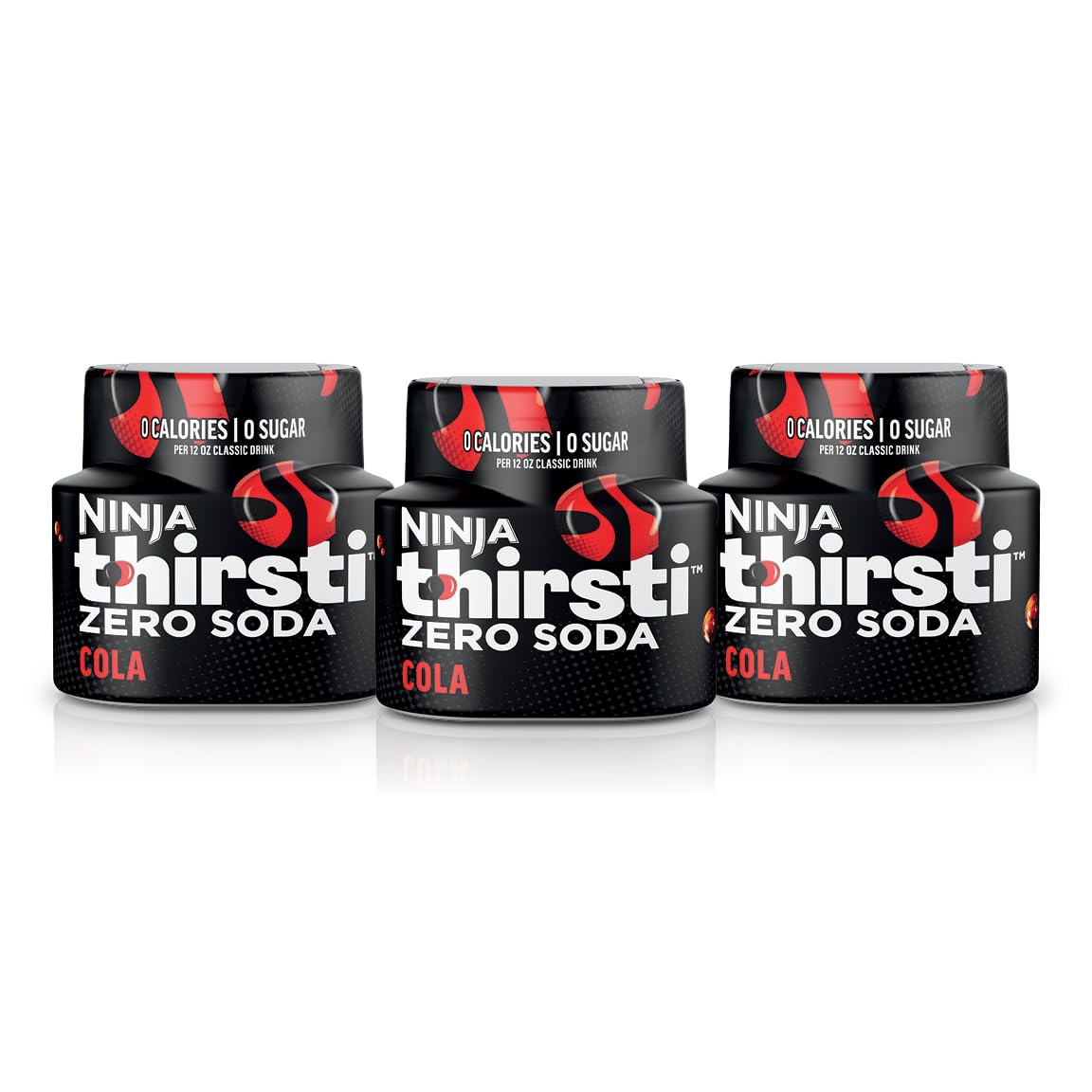 Ninja Thirsti Flavored Water Drops - Zero Calorie, Zero Sugar Soda Flavor Enhancer (Cola, 3 Pack) | Makes 17 Refreshing 12oz Drinks | Perfect for Sparkling or Still Water | Great for Hydration at Work, Gym, or Outdoor Activities