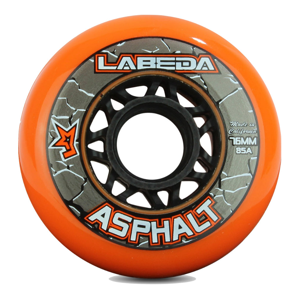 Labeda Gripper Asphalt Inline Hockey Skate Wheels - 4 Pack for Outdoor Street Hockey & Roller Skating - High Performance Wheels for Rough Surfaces