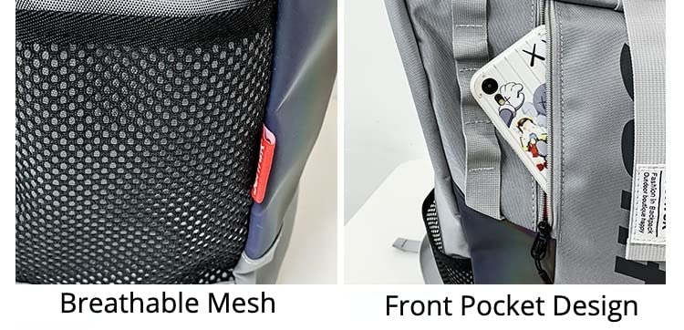 Waterproof Reflective Cycling Backpack - Anti-Theft Hiking Daypack for Outdoor Travel & Commuting, Laptop Compatible Water-Resistant Bike Backpack (Grey) - Perfect for Cycling, Hiking, Camping and Daily Commute