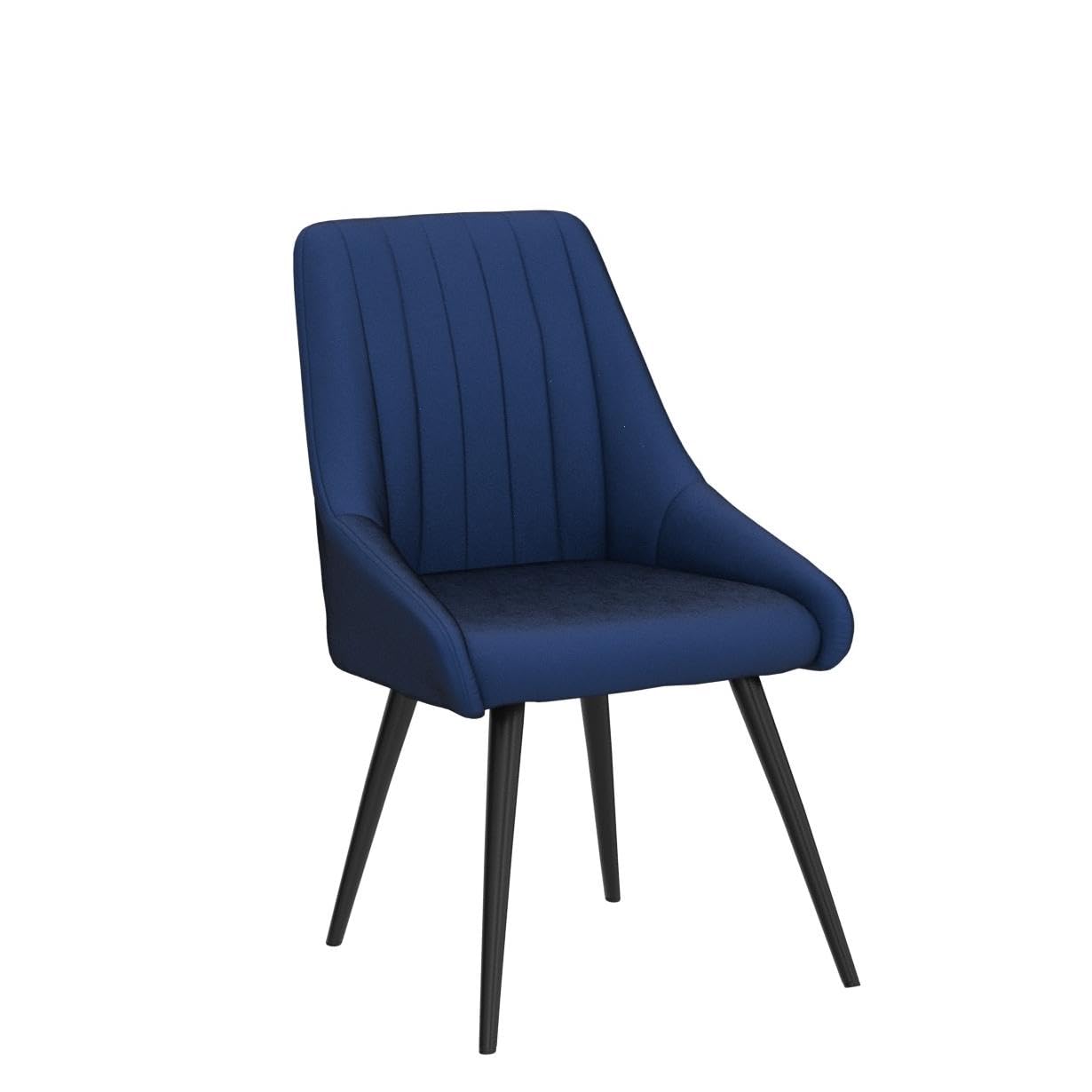 DUHOME Set of 2 Modern Velvet Upholstered Dining Chairs - Mid Century High Back Tufted Armless Accent Chairs for Dining Room, Living Room, Bedroom (Dark Blue) | Perfect for Home Decor, Small Spaces & Entertaining Guests