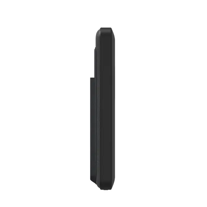 Mophie 5000mAh MagSafe Battery Pack with Wallet & Card Holder - Black | Portable Charger for iPhone 12/13/14 | Perfect for Travel, Work & Daily Commute