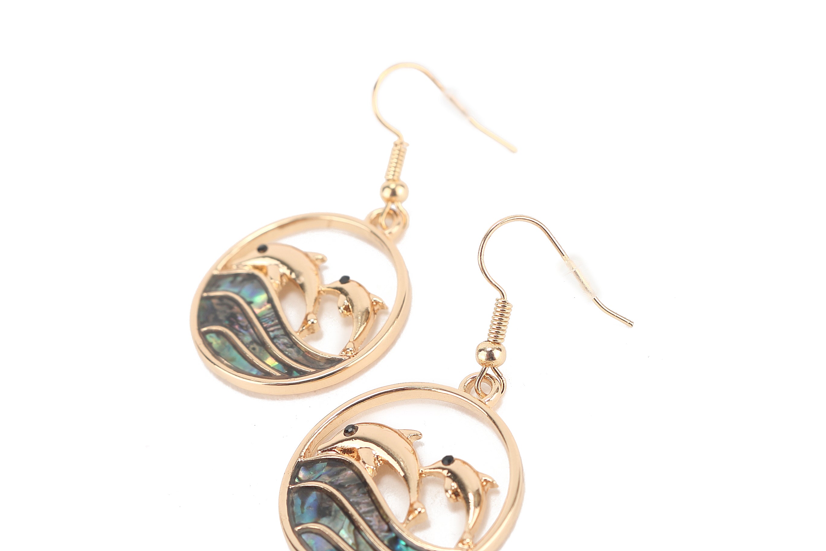 Makamae Gold Dolphin Earrings - Elegant Handmade Jewelry for Women | Perfect for Gifts, Parties & Everyday Wear